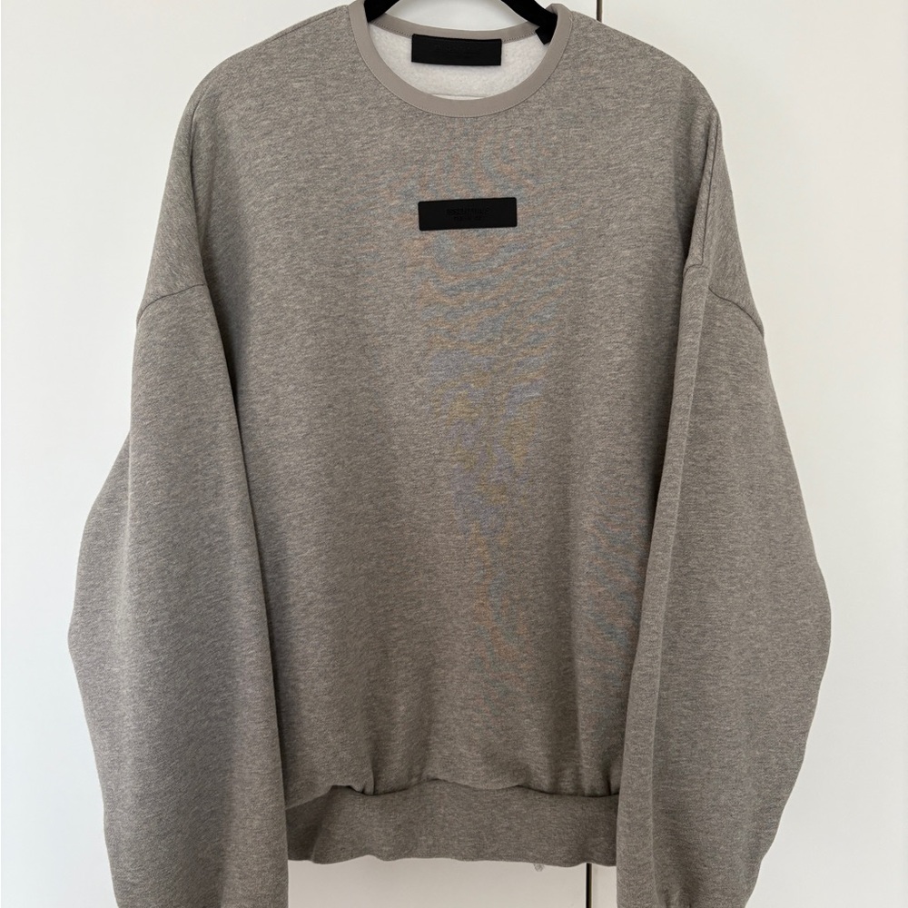 Fear of God Essentials Gray Crewneck Men's Sweater Small